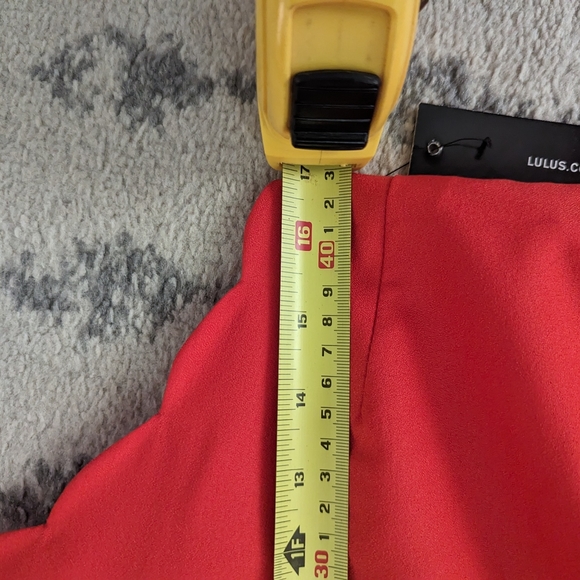 Lulu's Endlessly Endearing Mini Dress - Scarlet red - medium - New with tags NWT - Picture 8 of 8